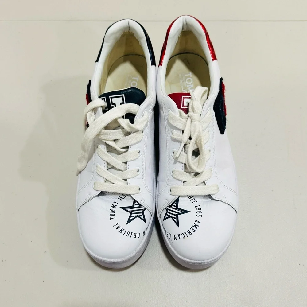 Tommy Jeans TJ85 Icon Platform Sneakers White‎ Leather Women's Size 9,5